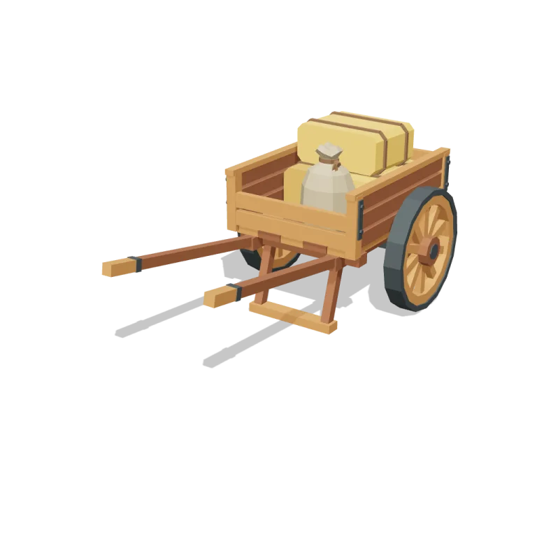 Wooden Cart — free 3D model