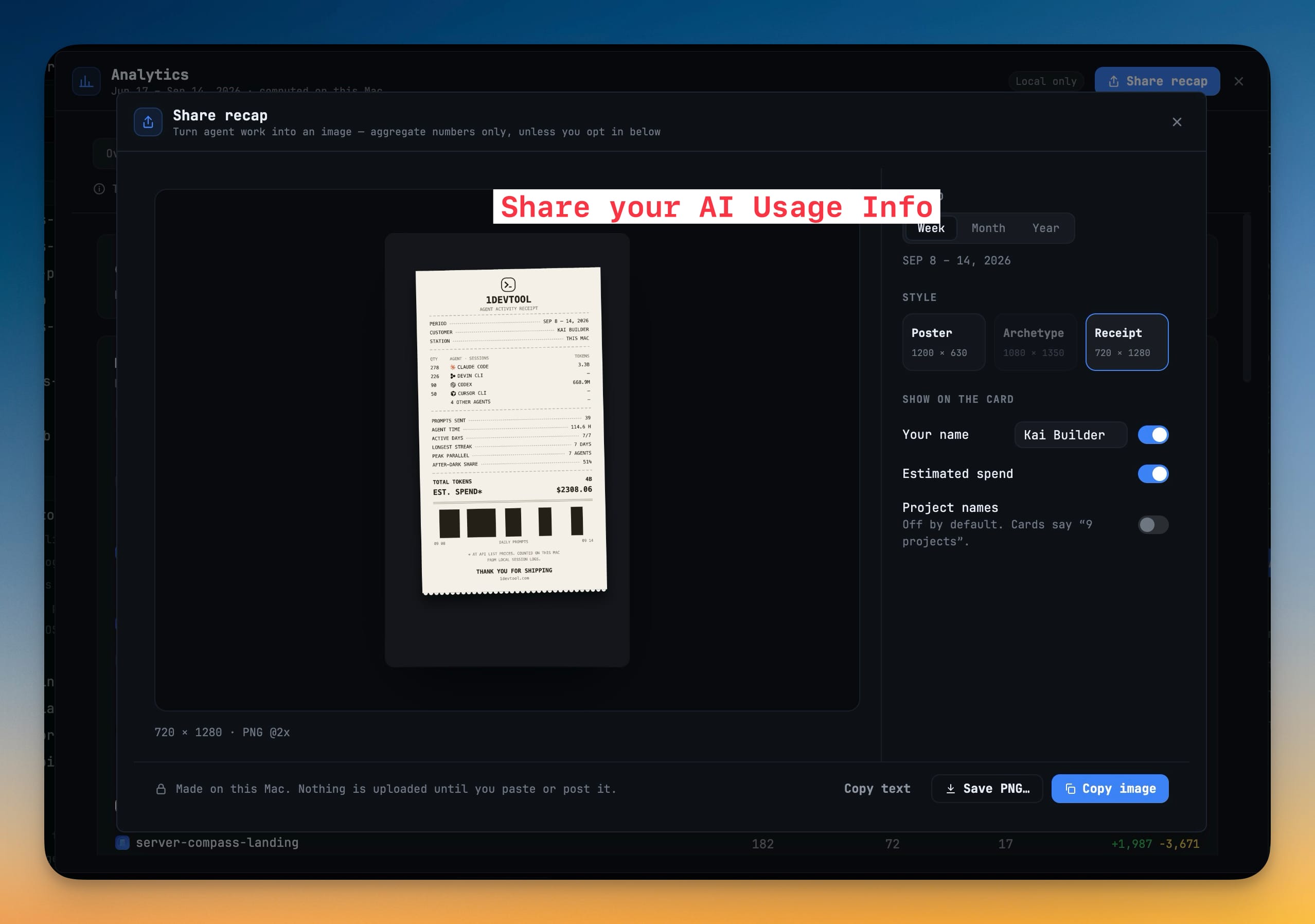 Share Recap Cards