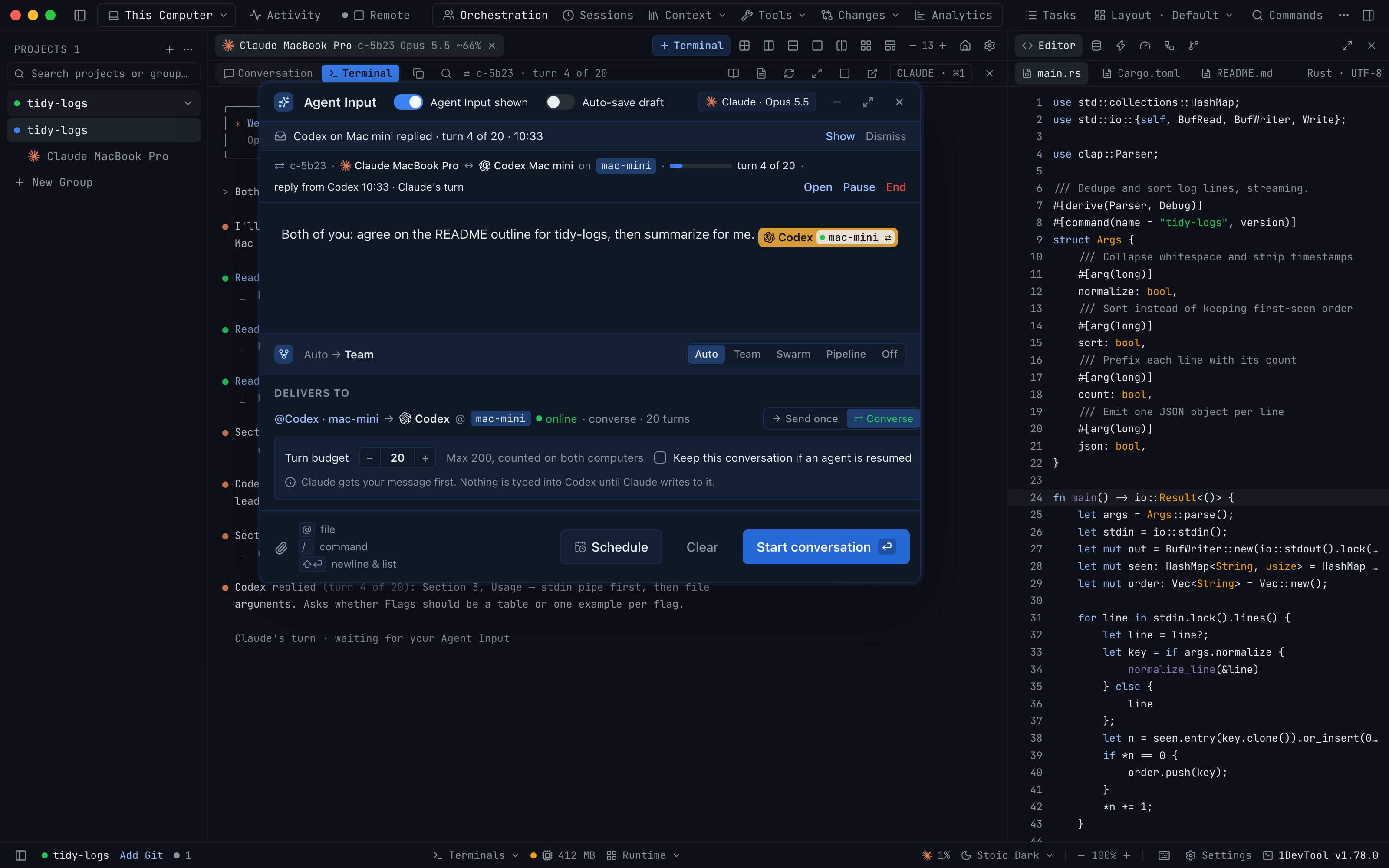 @Mention a Terminal on Another Computer