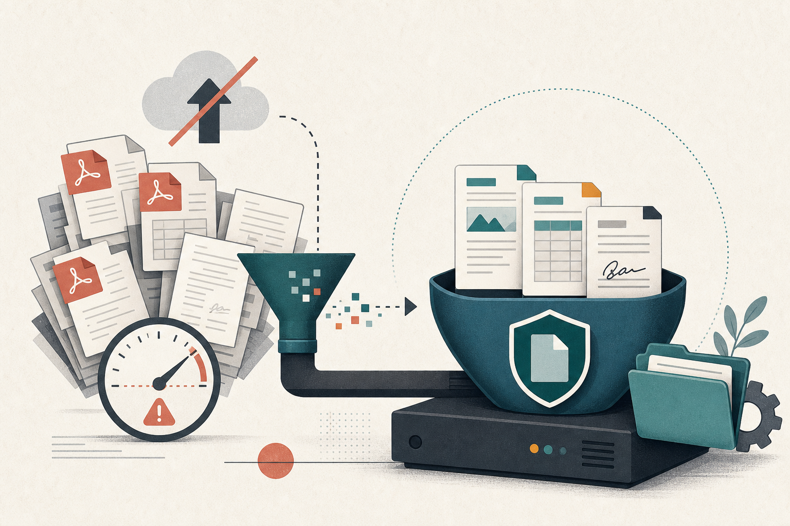 Local file tools need to handle audio conversion, PDF/OCR archives, metadata, and file staging without uploads