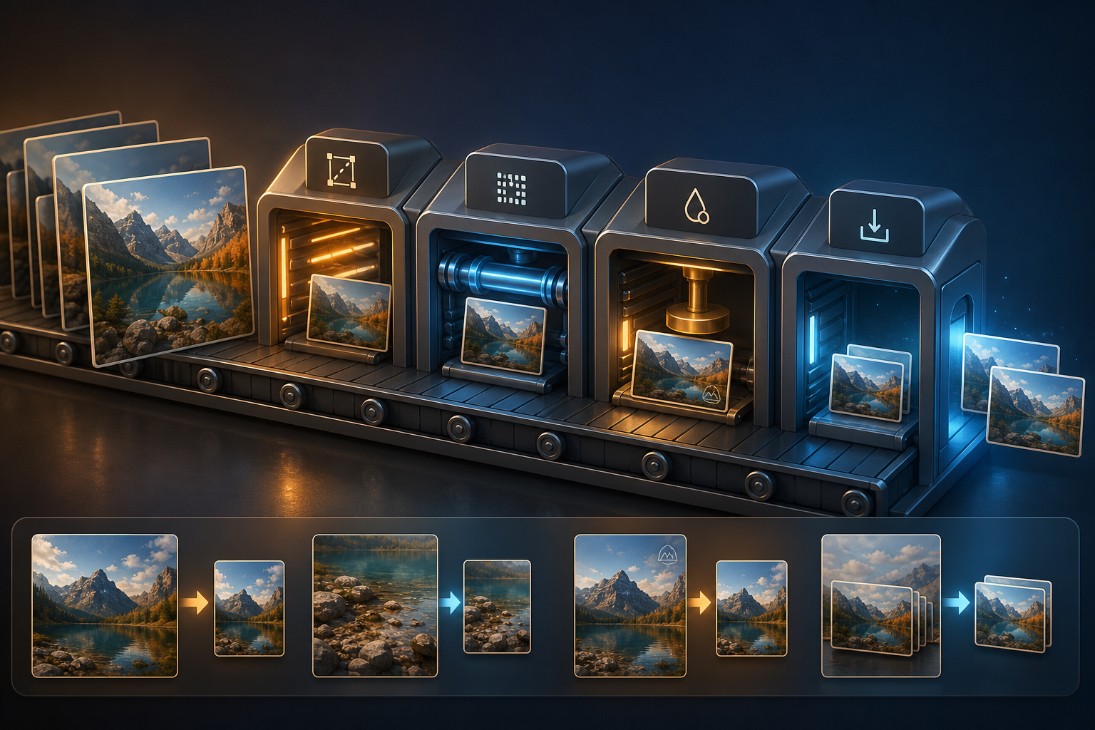 Pre-delivery photo prep: the local batch pipeline cloud uploaders skip