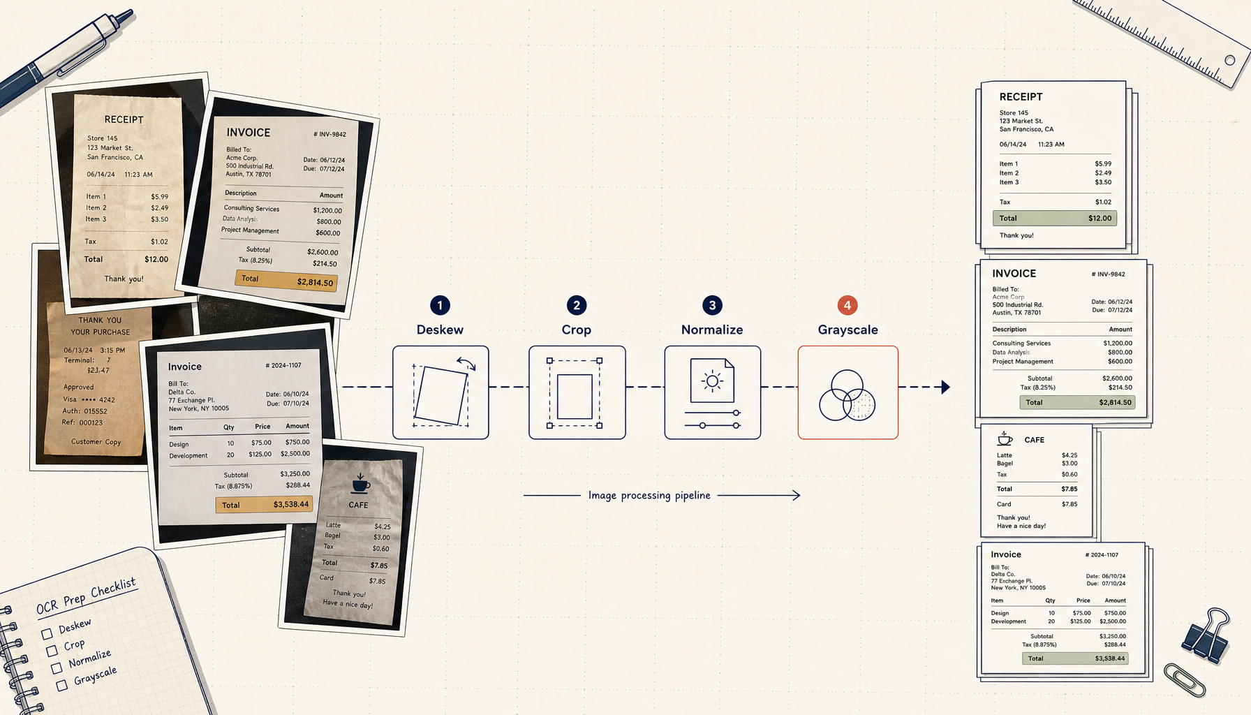 Receipts and invoices: the local prep pipeline that beats cloud OCR
