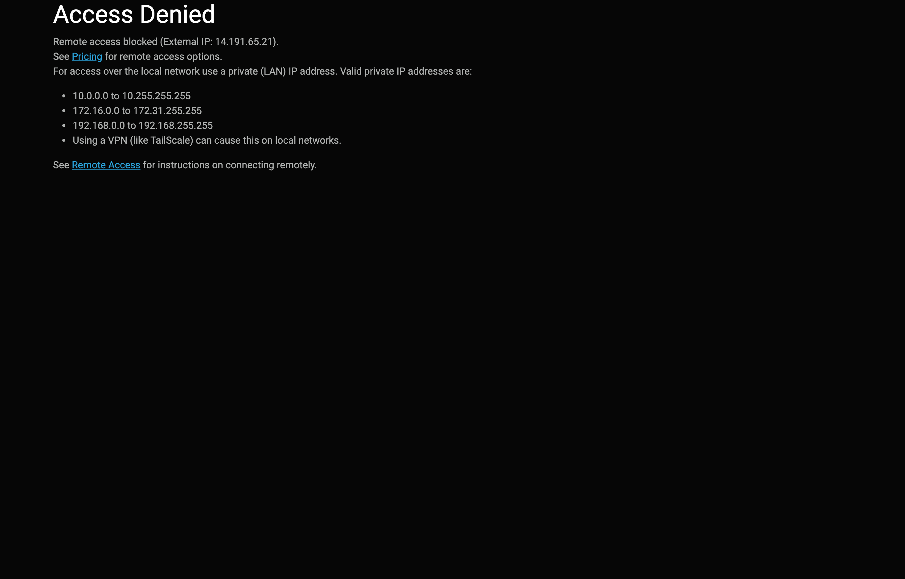 The deployed AgentDVR web UI loaded in a browser