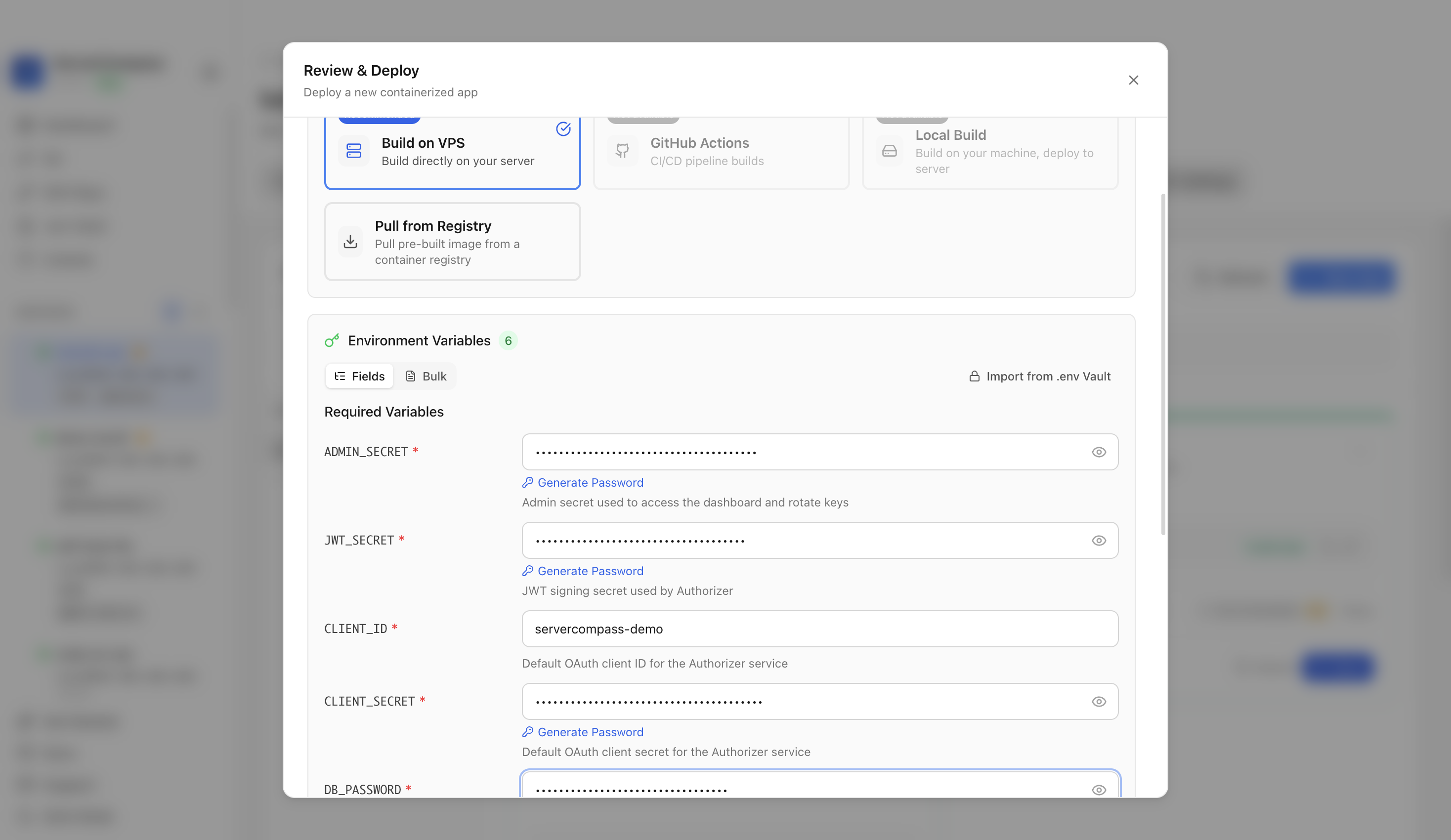 Reviewing Authorizer web port before deployment