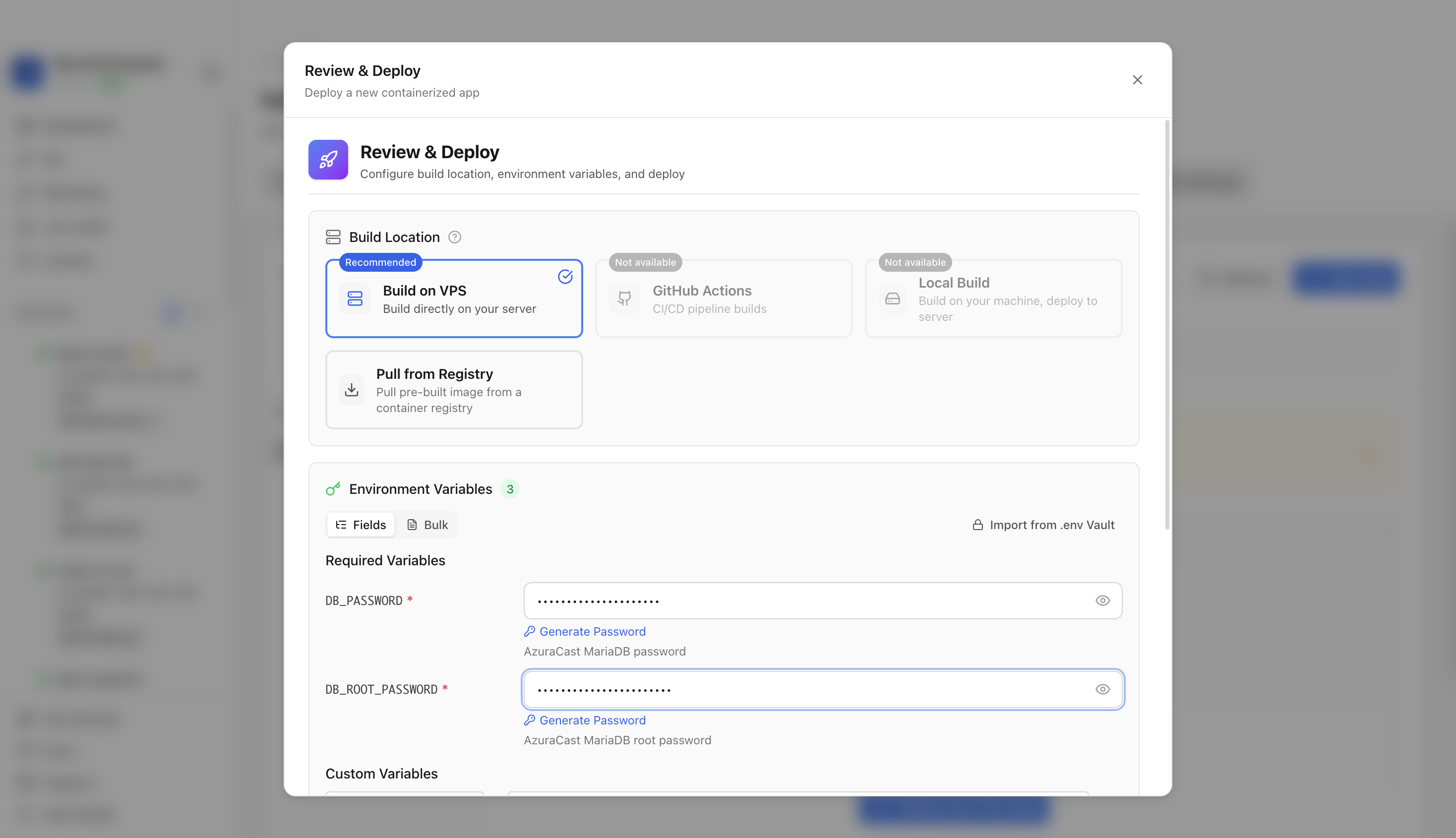 Reviewing AzuraCast web port before deployment