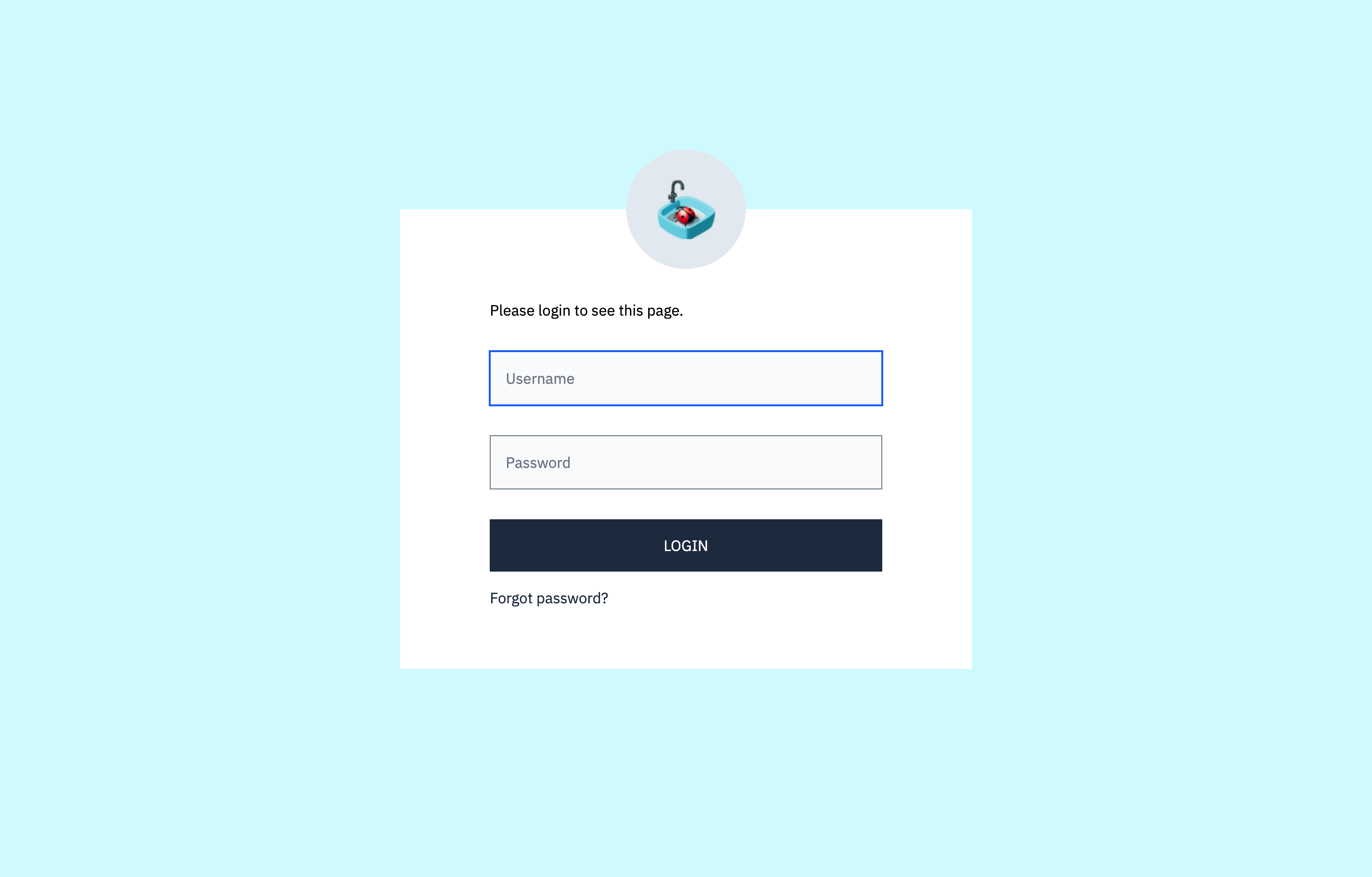 The deployed Bugsink web UI loaded in a browser