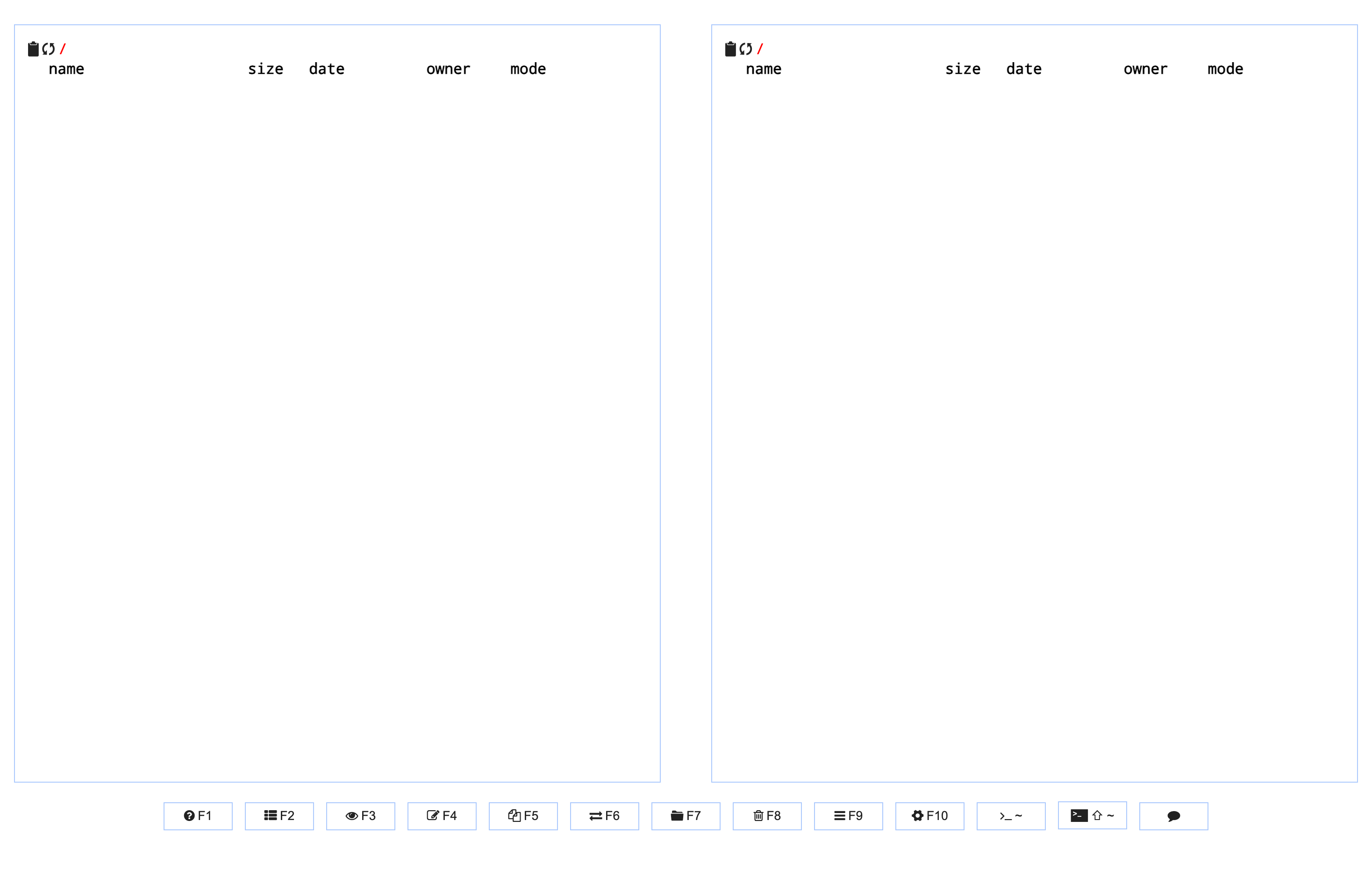 The deployed Cloud Commander web UI loaded in a browser