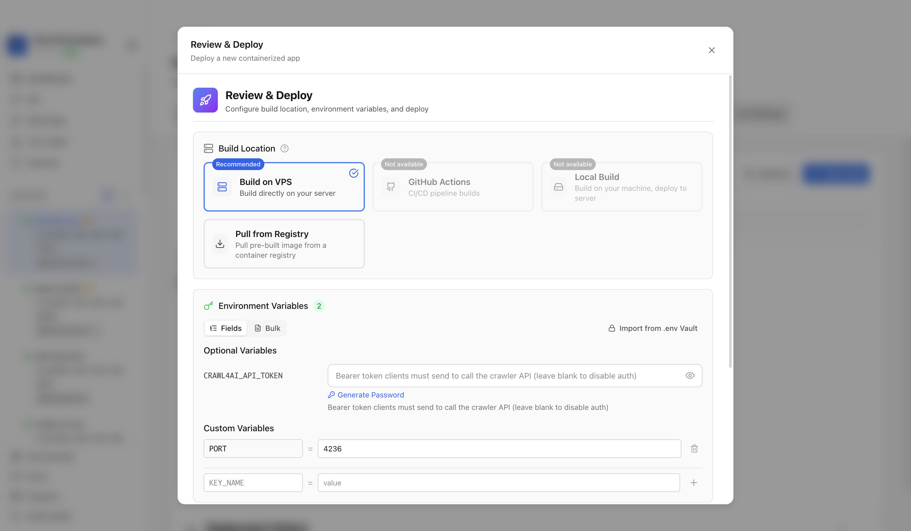 Reviewing Crawl4AI web port before deployment