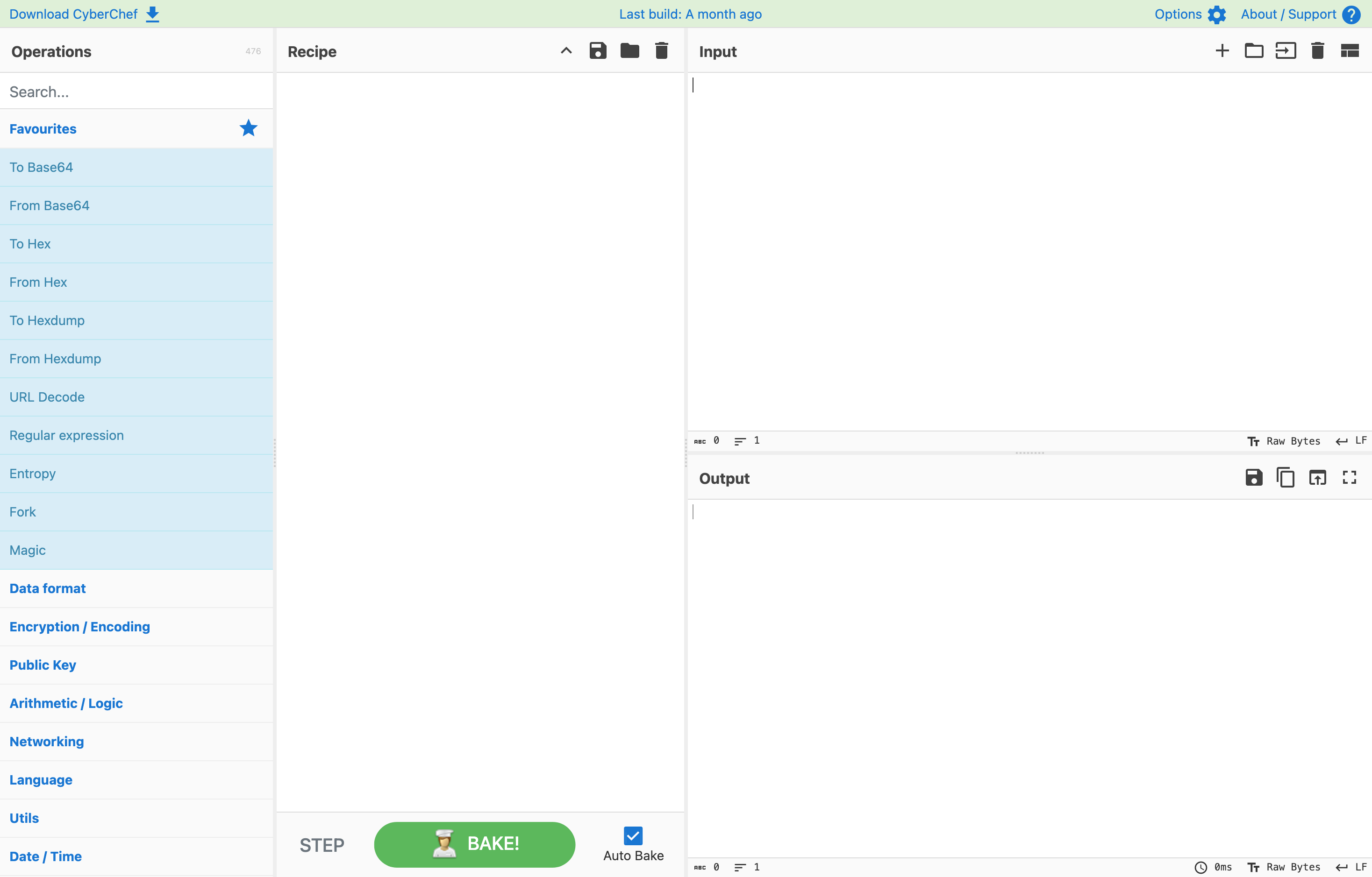 The deployed CyberChef web UI loaded in a browser