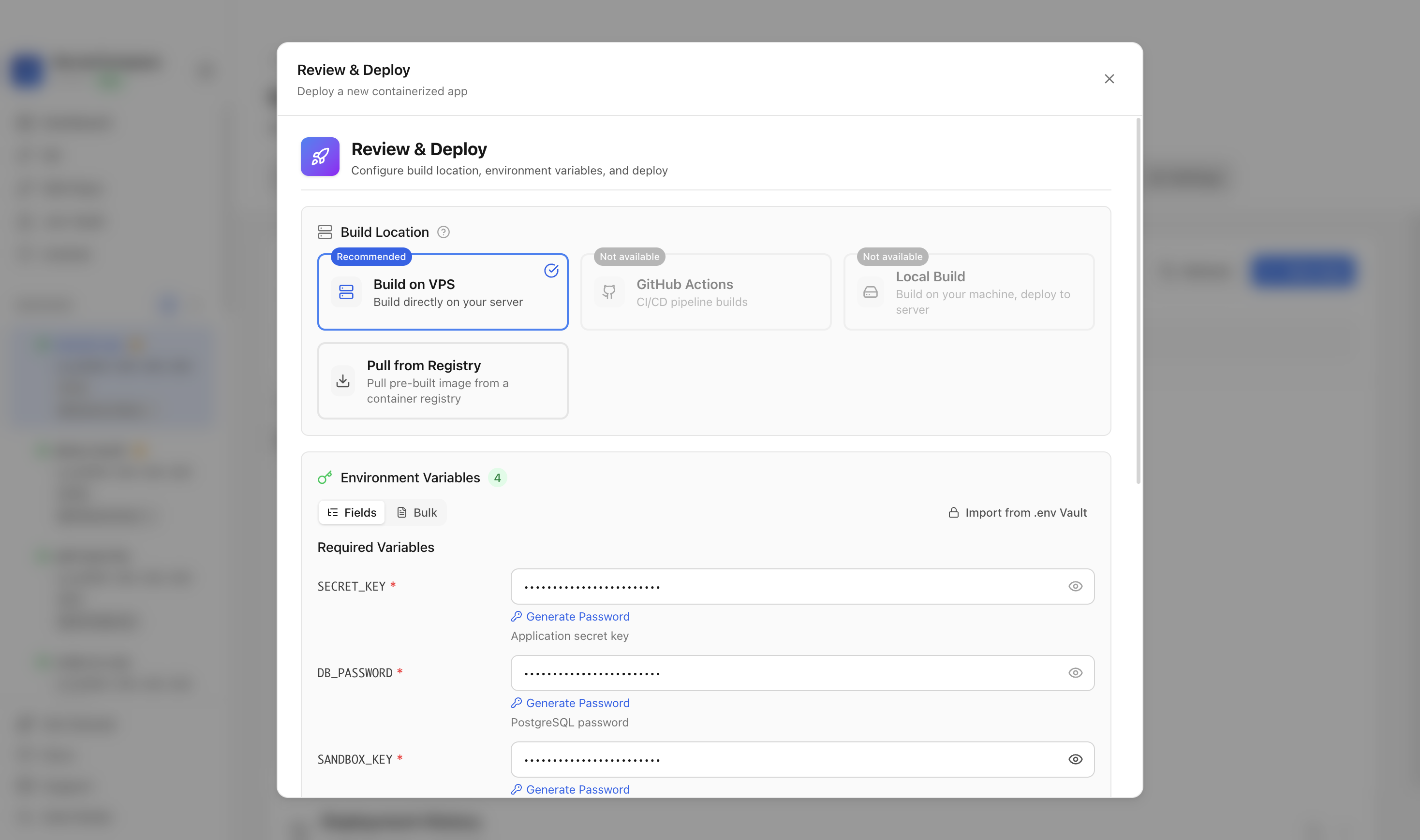 Reviewing Dify environment variables and port before deployment