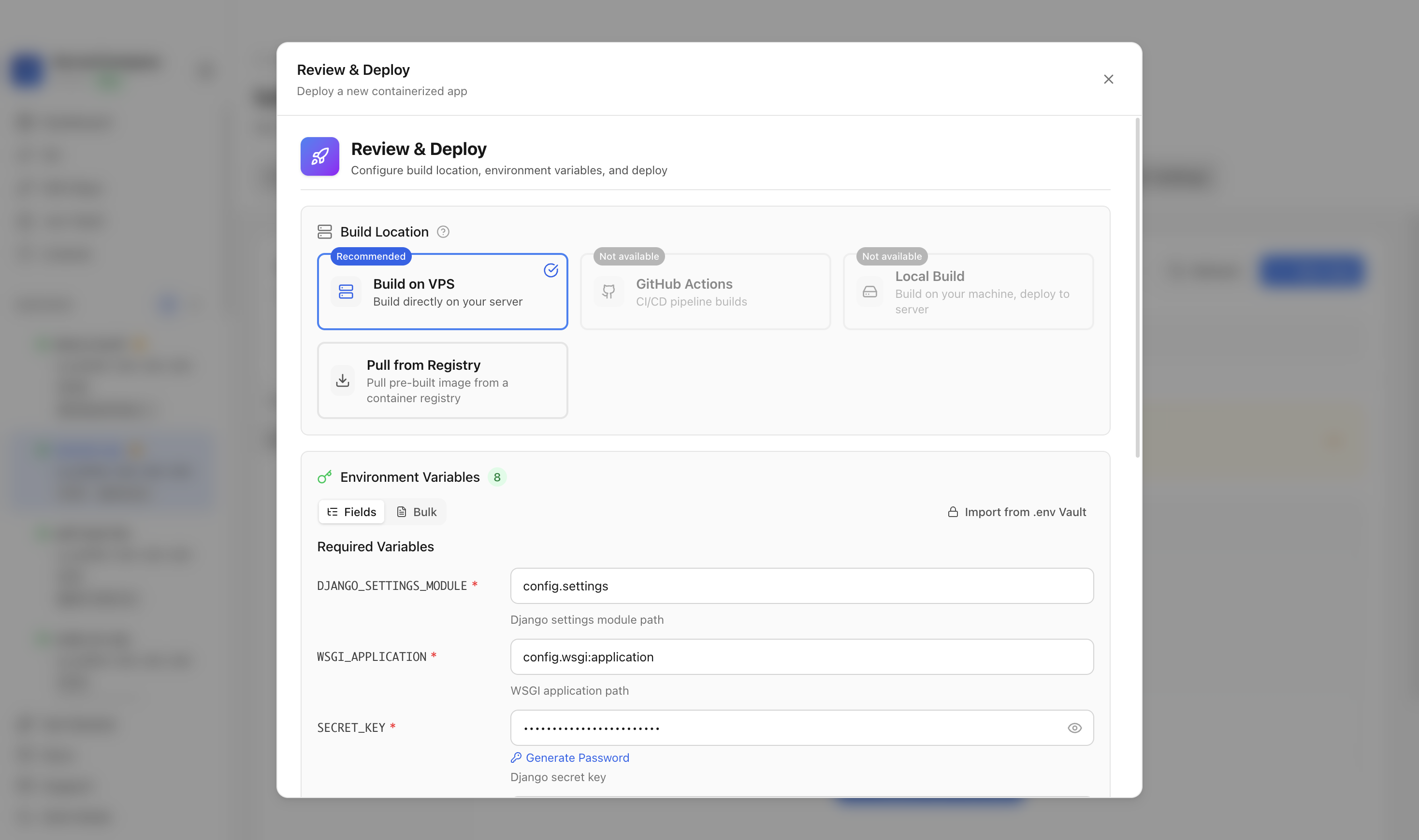 Reviewing Django generated settings before deployment
