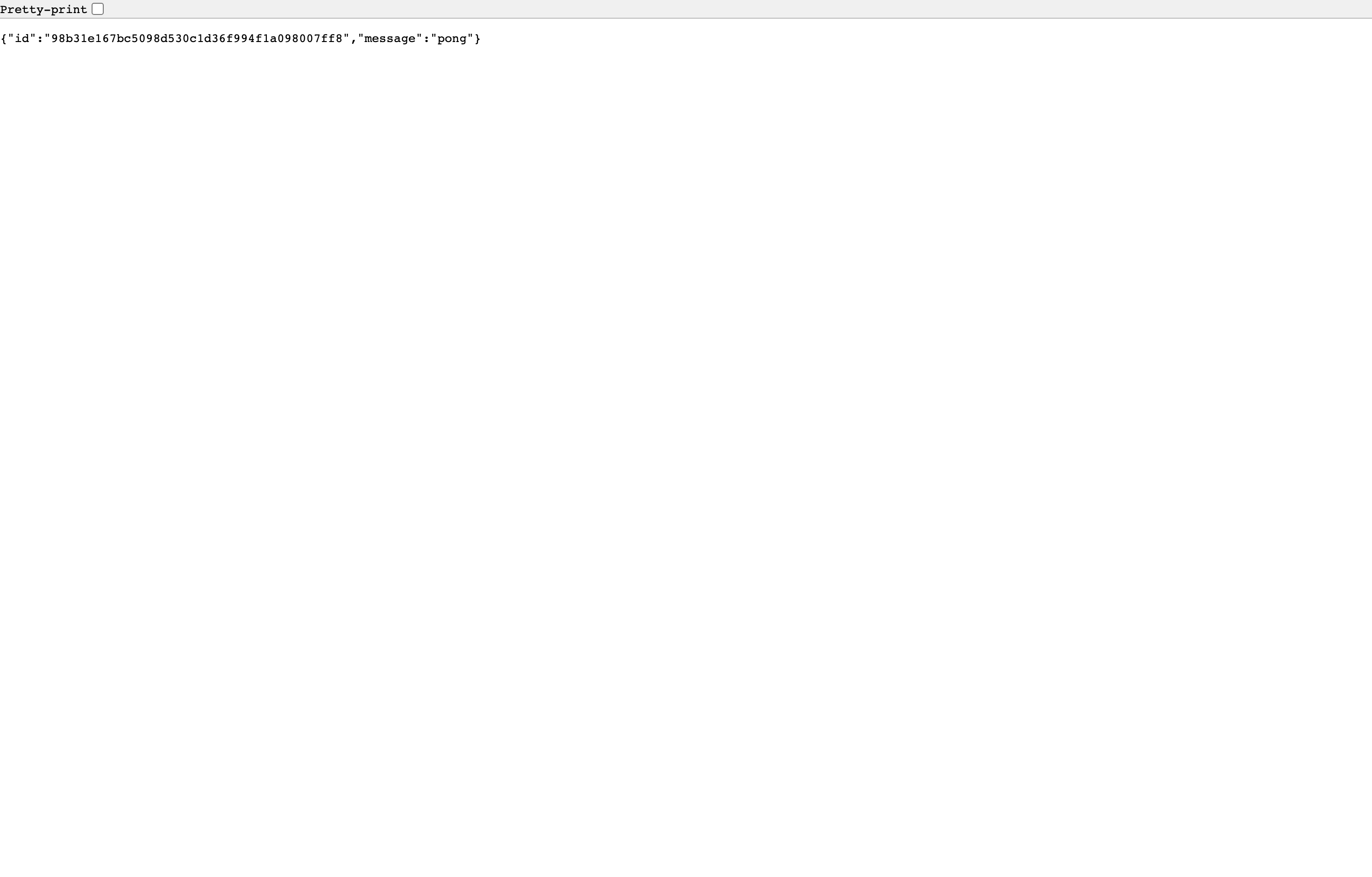The deployed Ente Photos API endpoint loaded in a browser