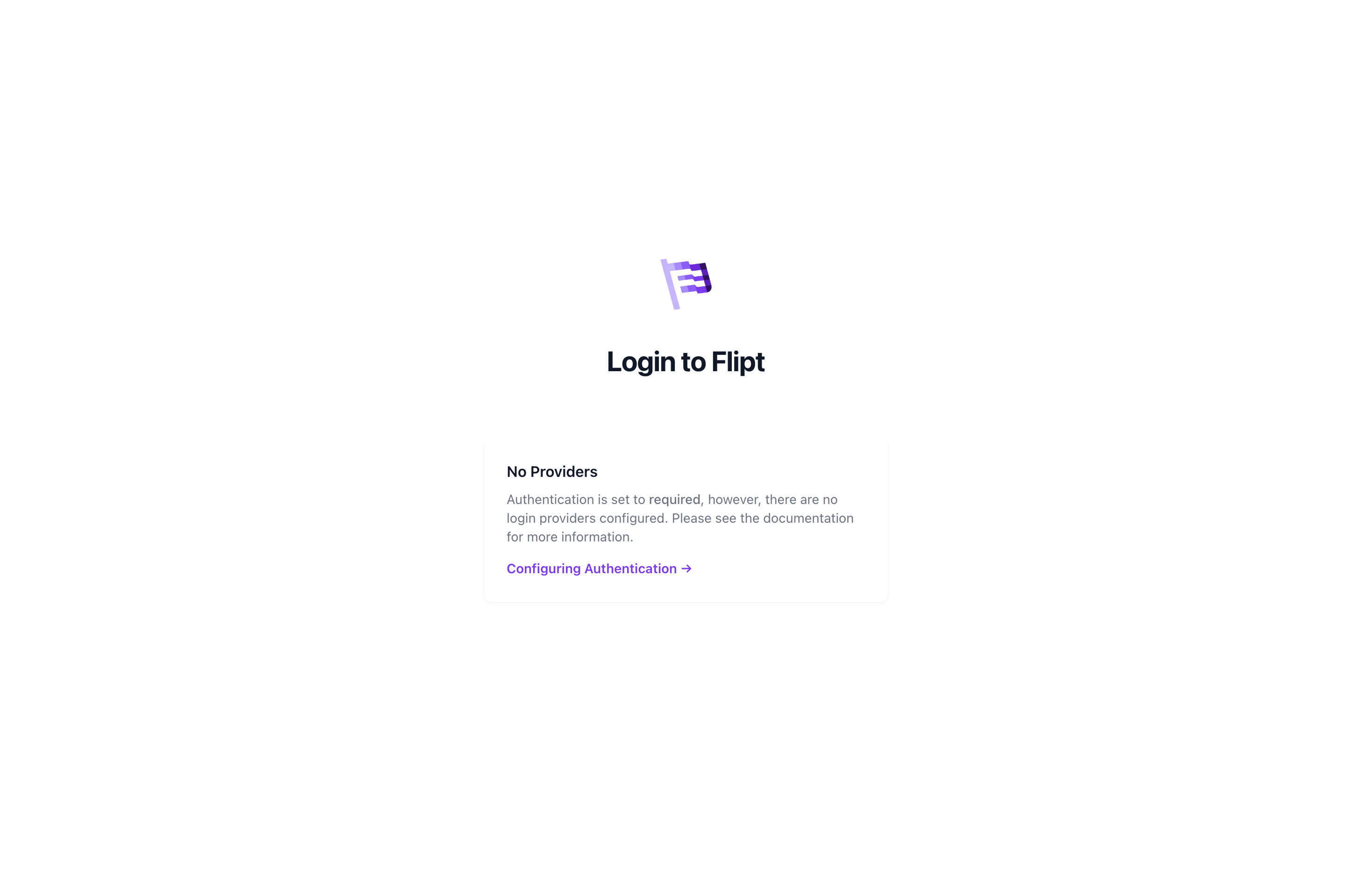 The deployed Flipt web UI loaded in a browser