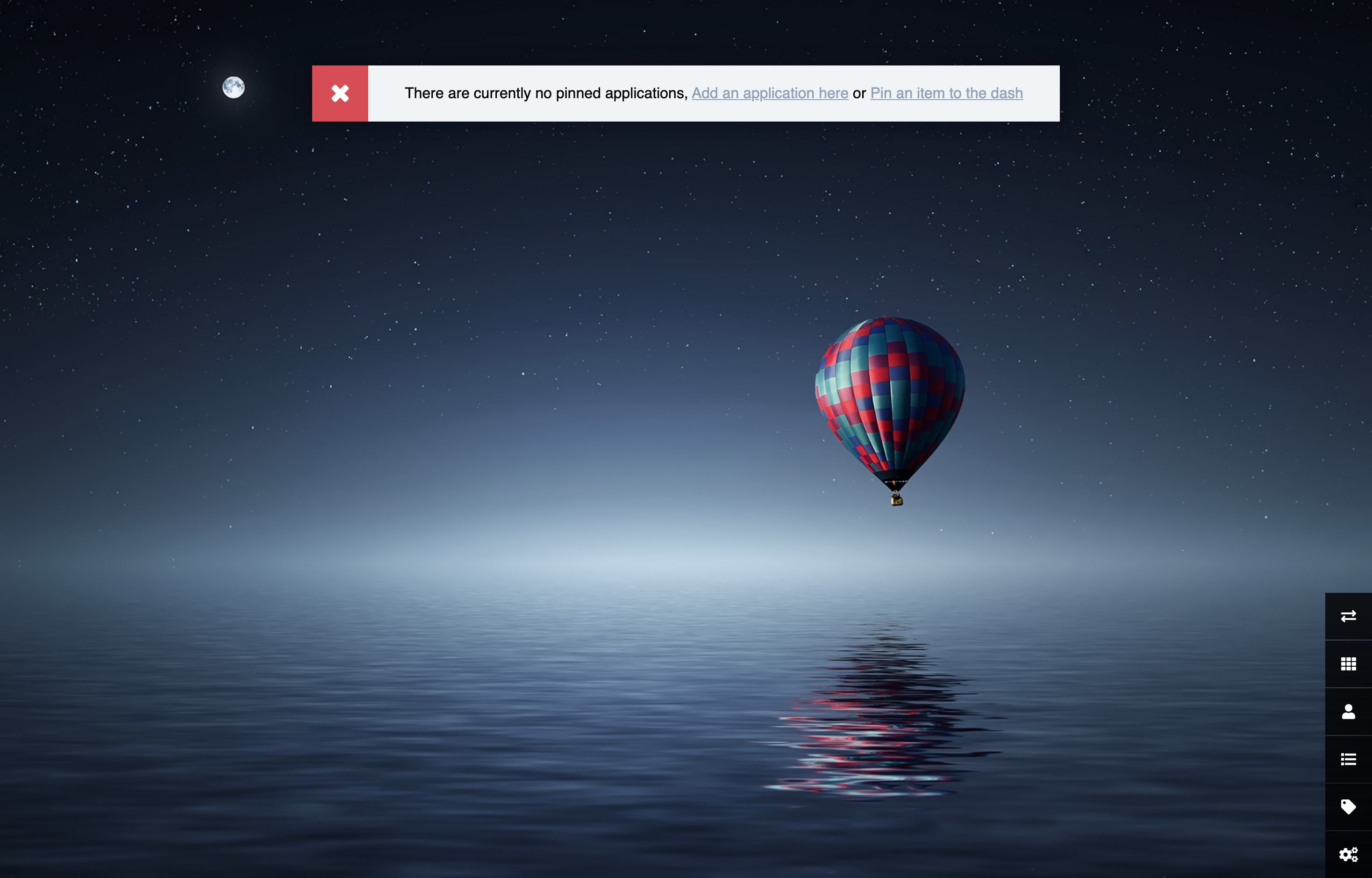 The deployed Heimdall web UI loaded in a browser