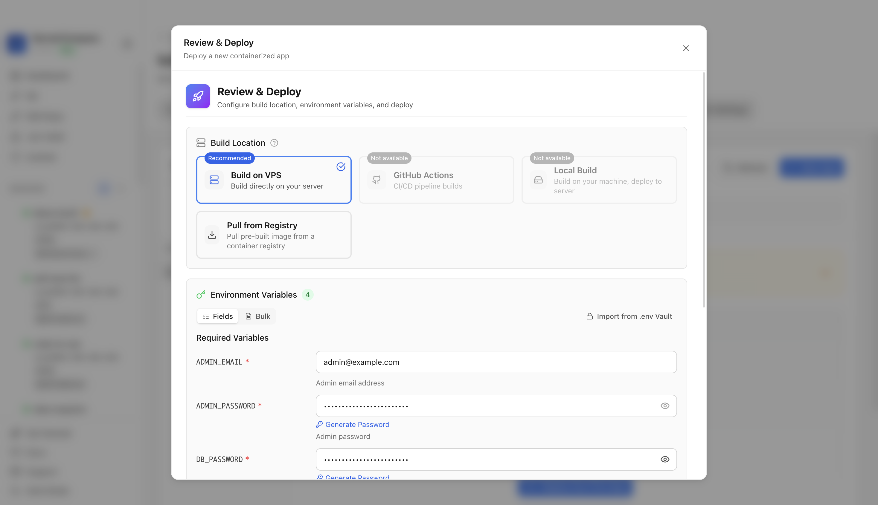 Reviewing Label Studio environment variables and port before deployment