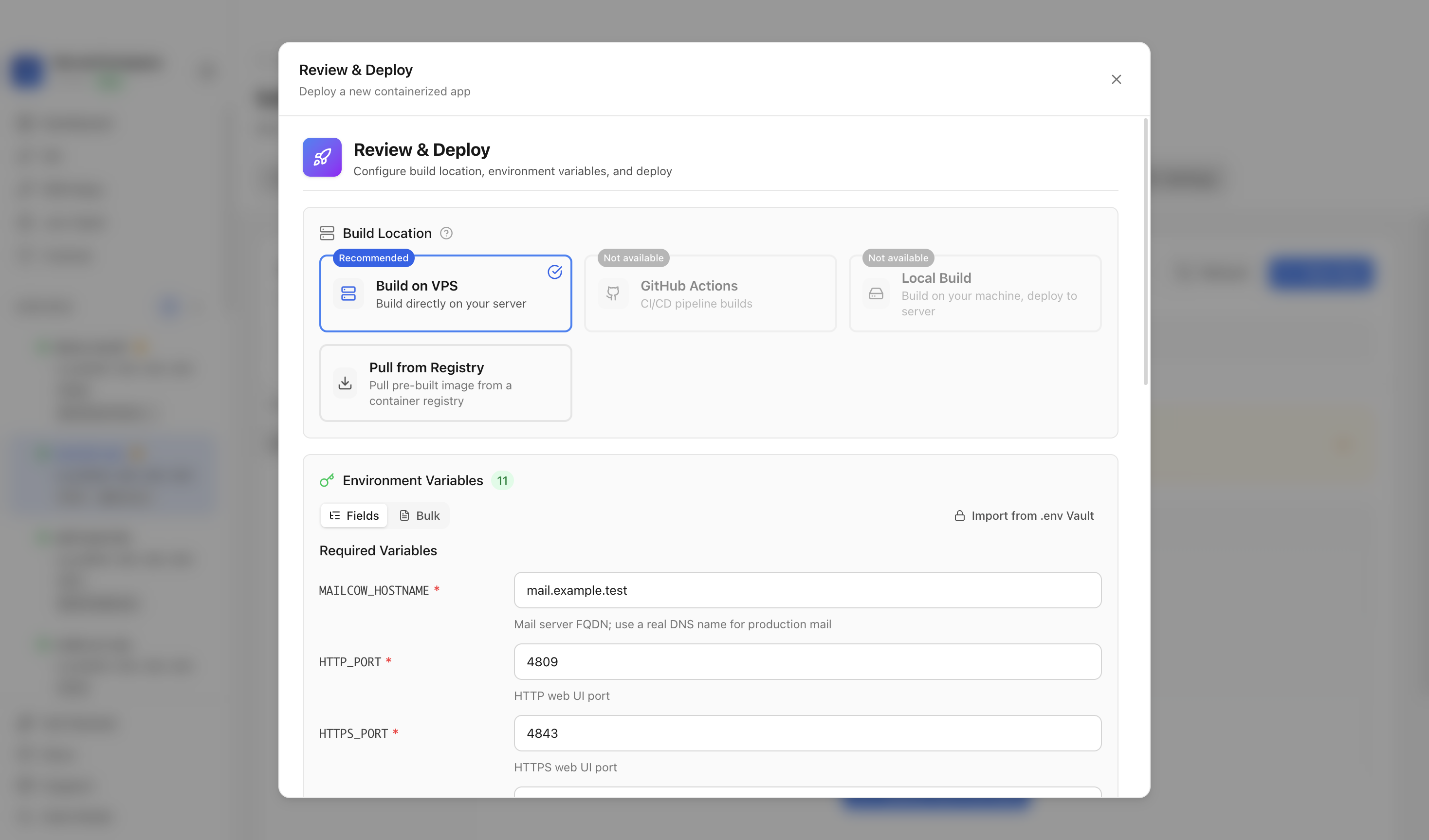 Reviewing Mailcow before deployment