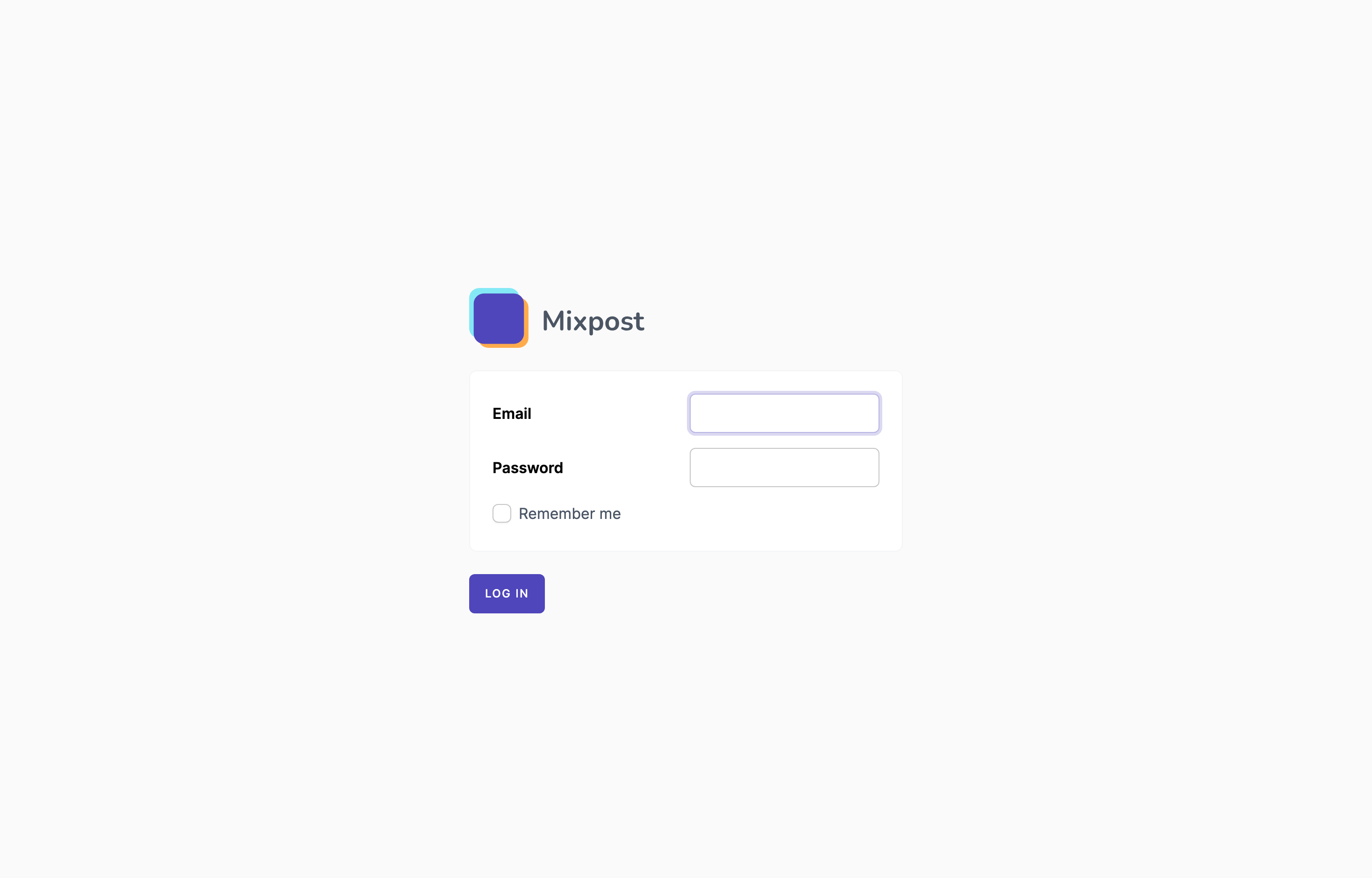 The deployed Mixpost web UI loaded in a browser