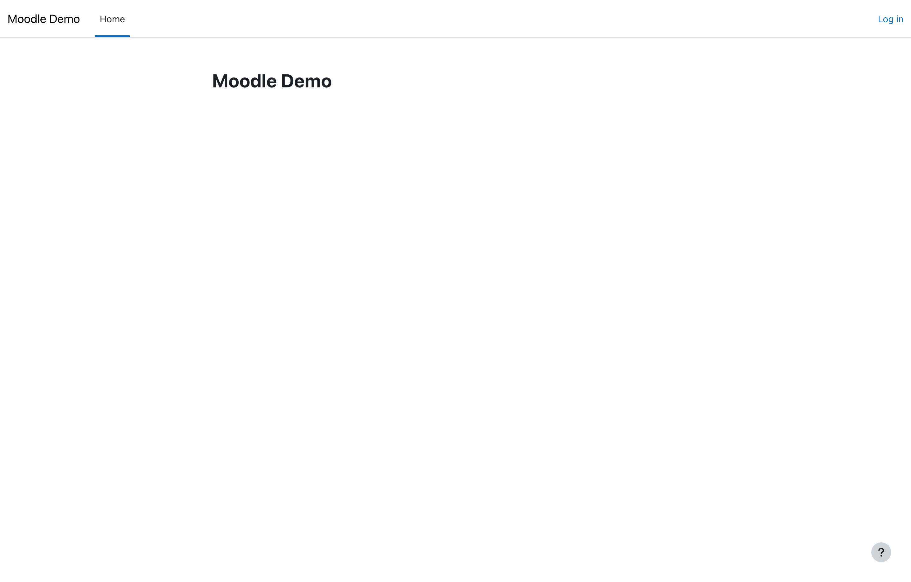 The deployed Moodle web UI loaded in a browser