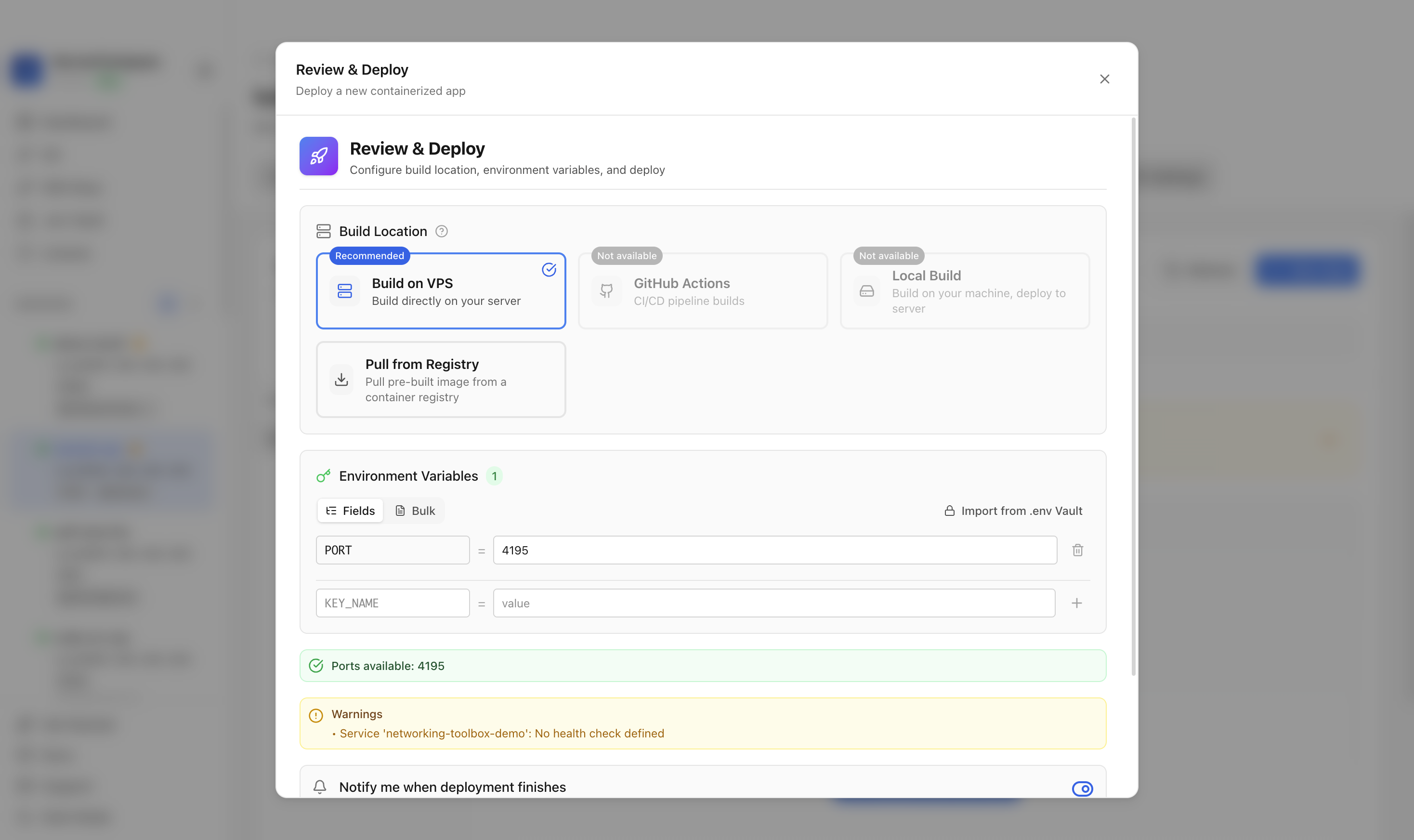 Reviewing Networking Toolbox generated settings before deployment