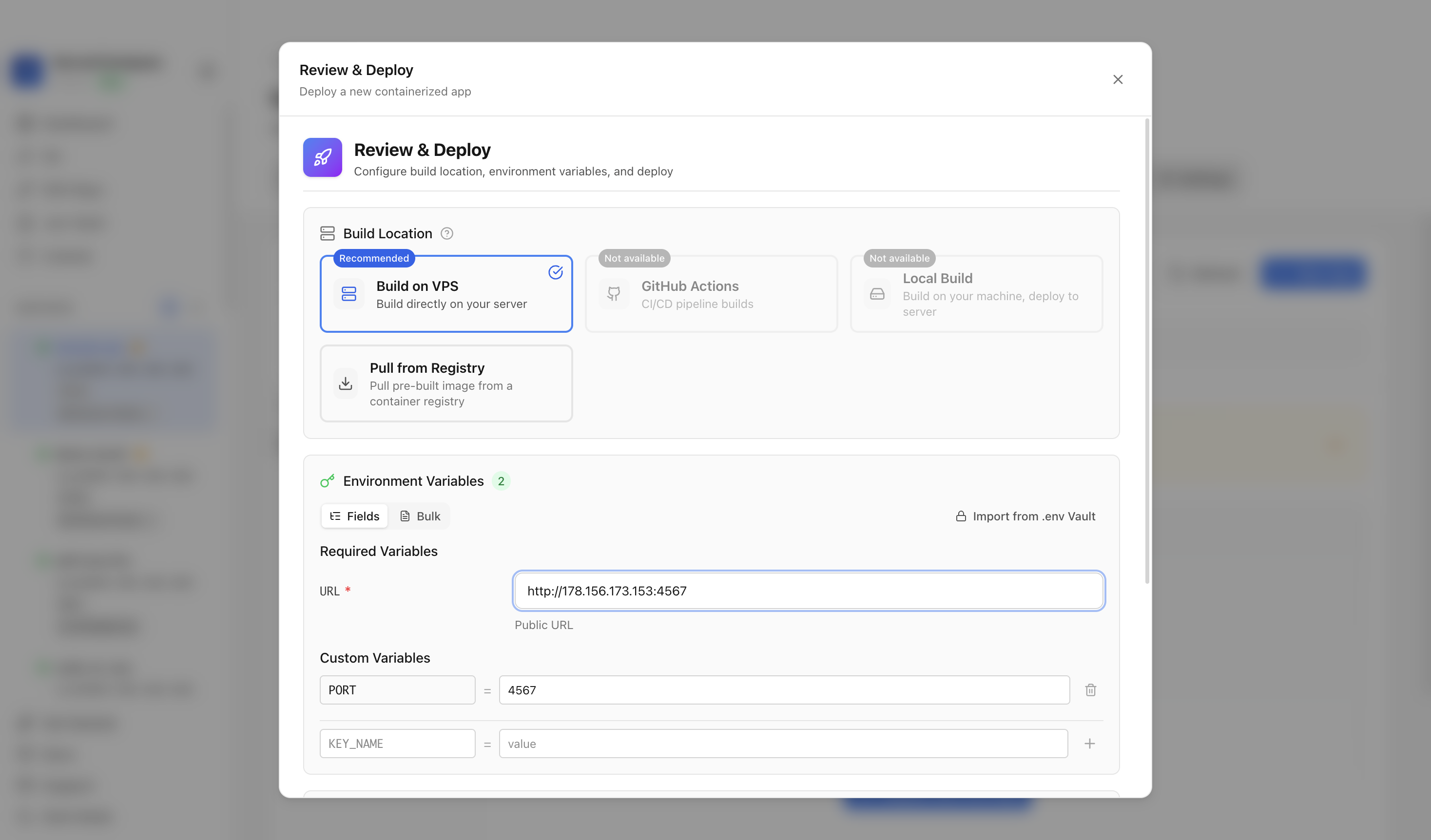 Reviewing NodeBB environment variables and port before deployment