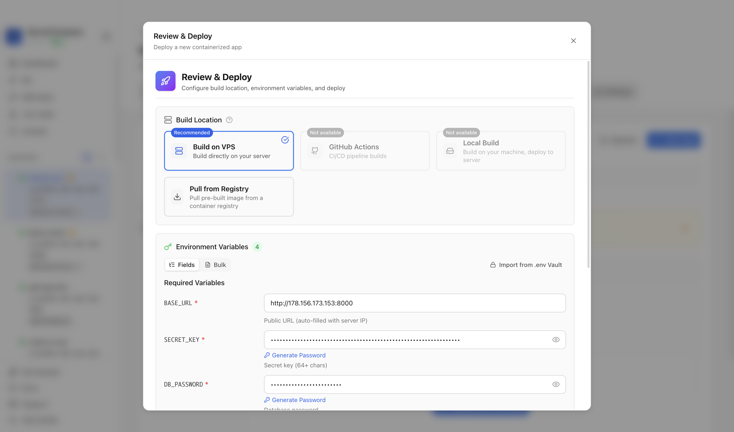 Reviewing Plausible Analytics environment variables and port before deployment