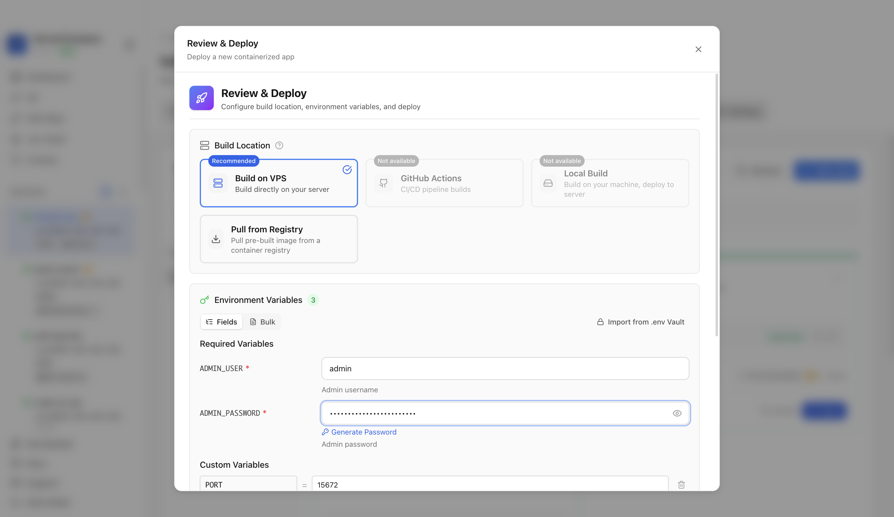 Reviewing RabbitMQ port and volume before deployment