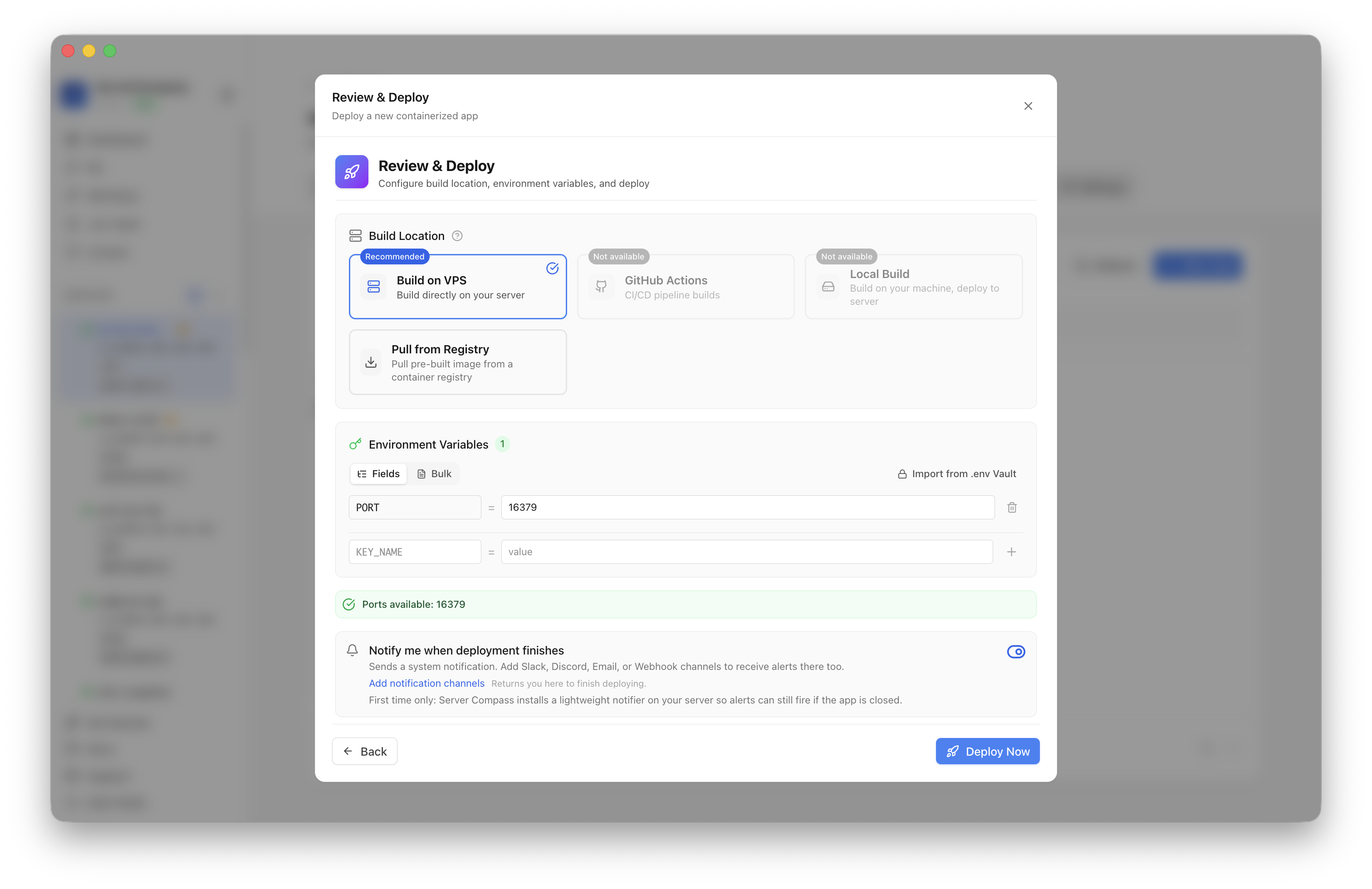 Reviewing Redis settings before clicking Deploy Now