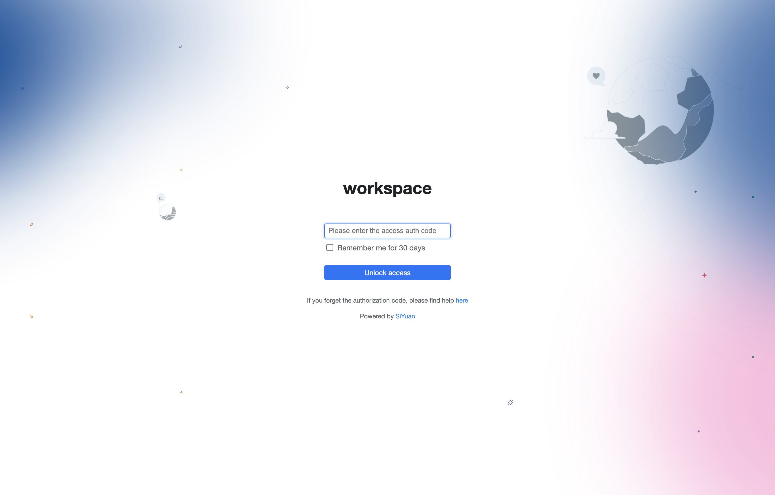 The deployed SiYuan web UI loaded in a browser