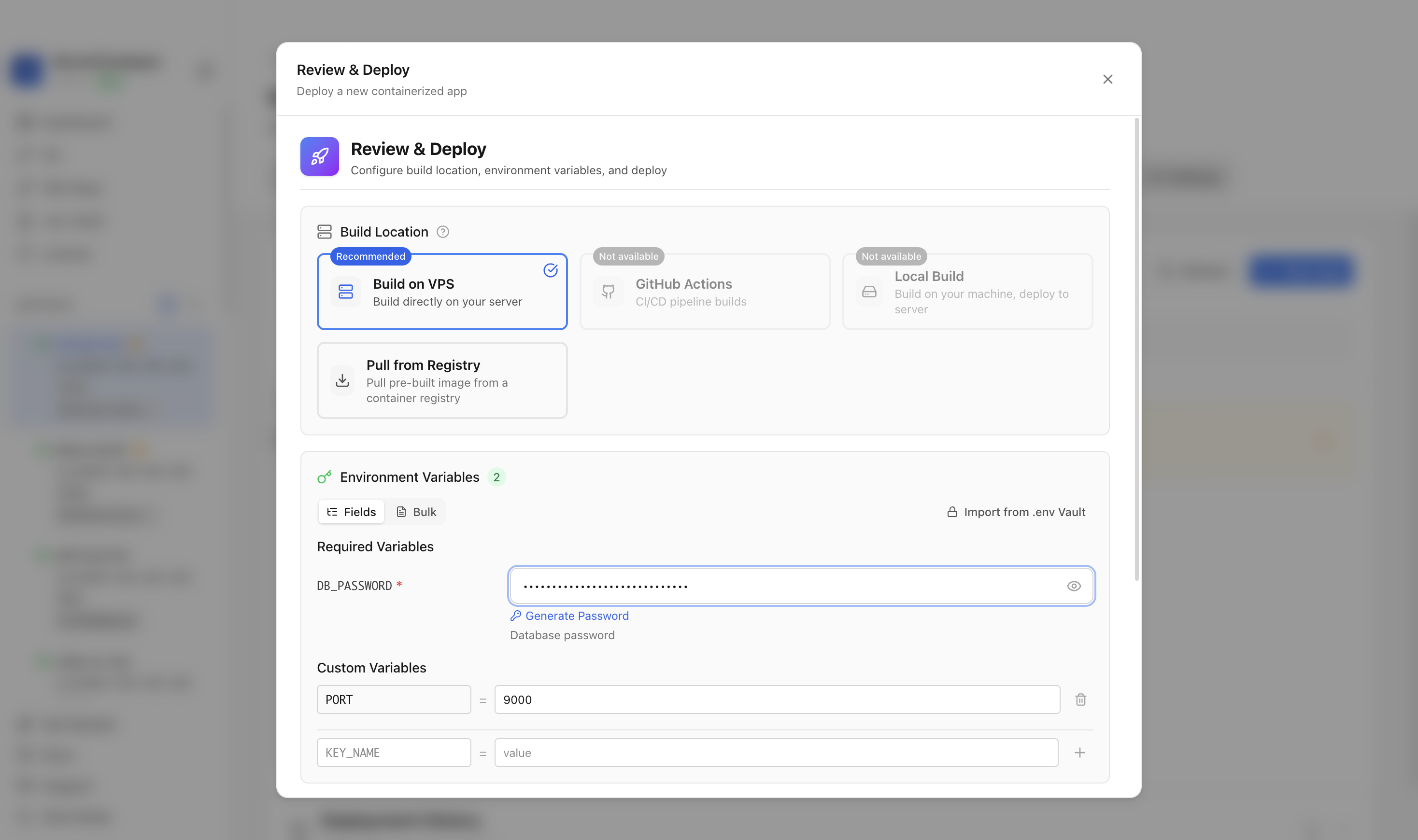 Reviewing SonarQube environment variables and port before deployment