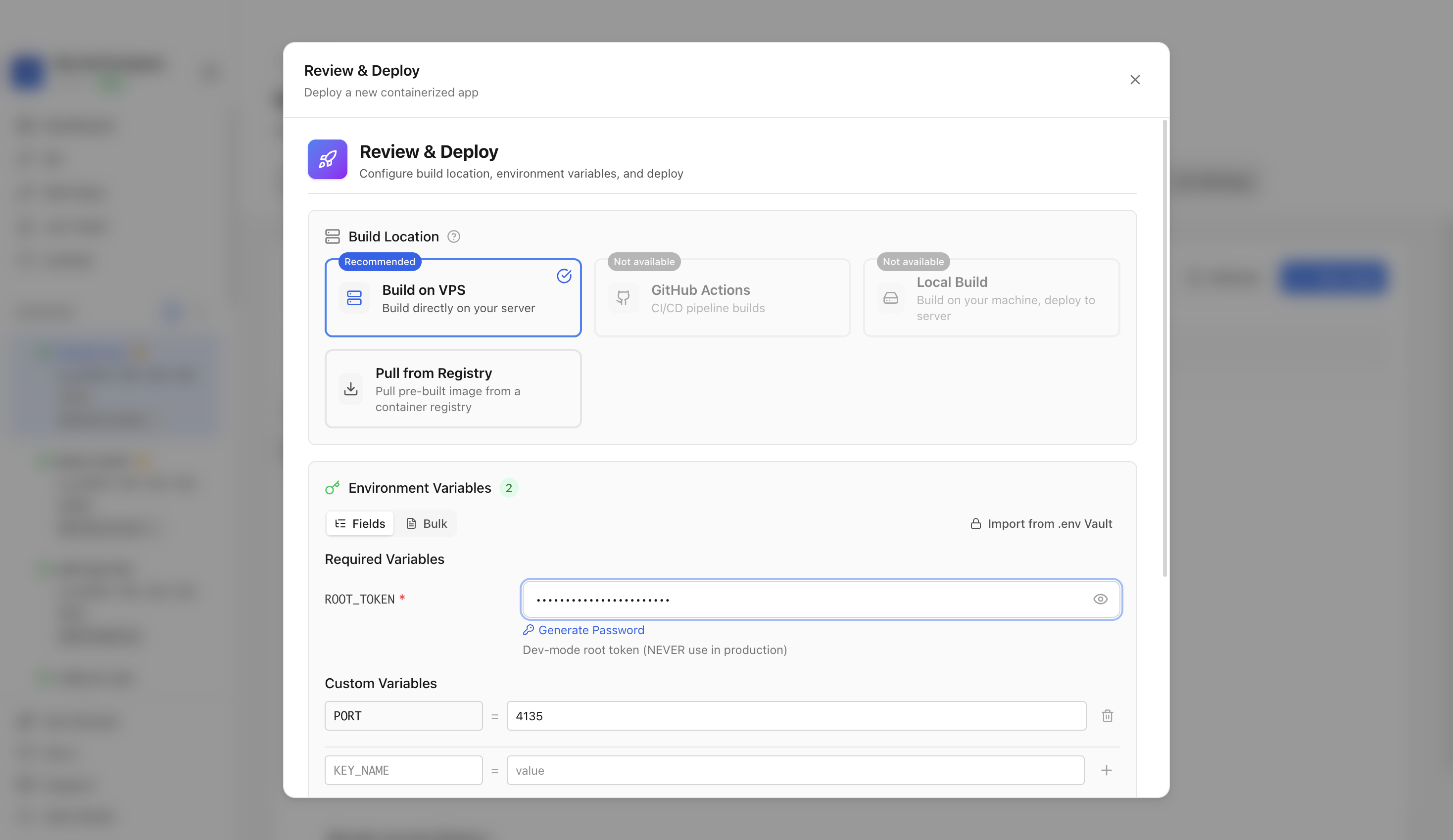 Reviewing HashiCorp Vault web port before deployment