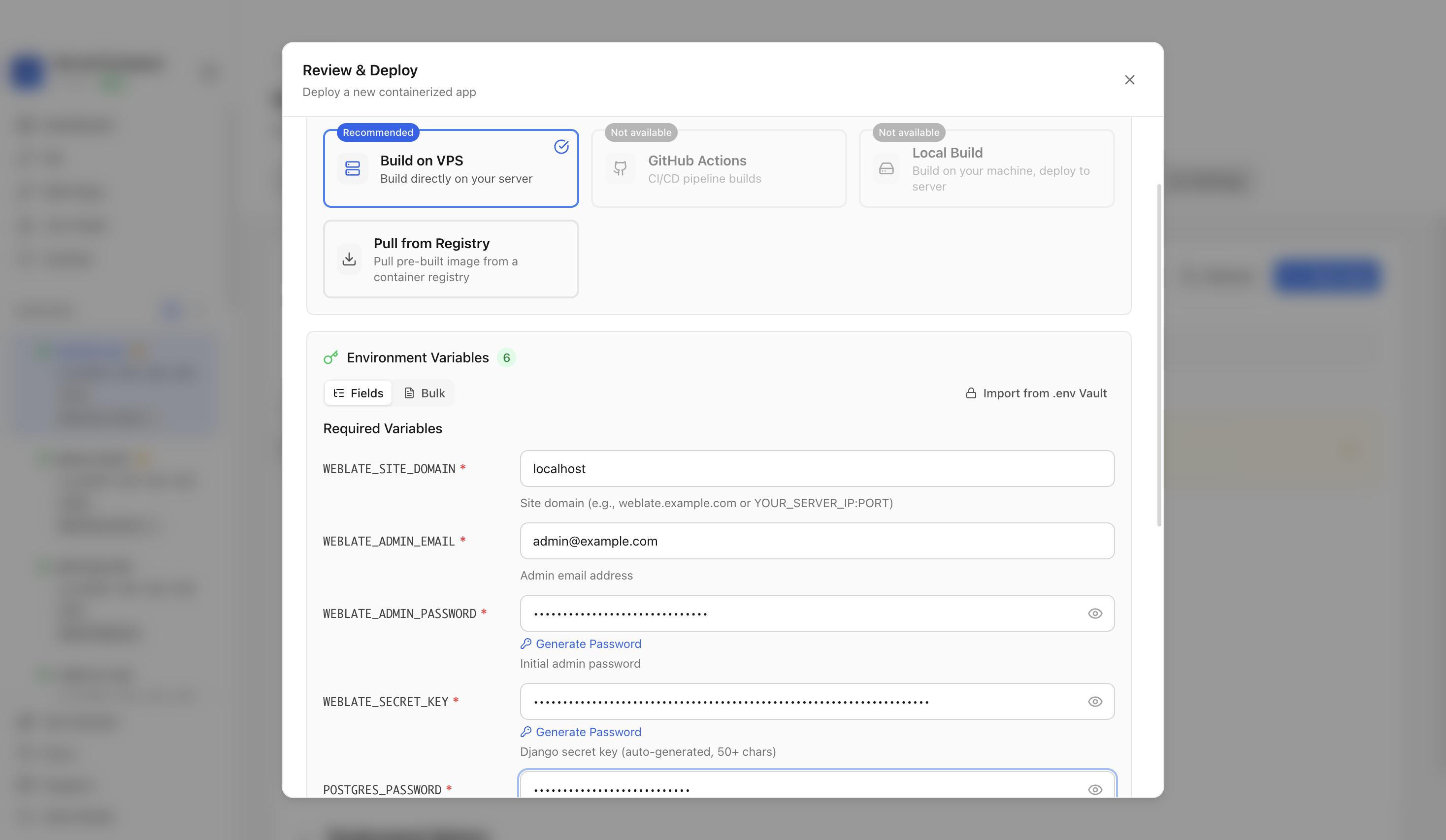 Reviewing Weblate web port before deployment